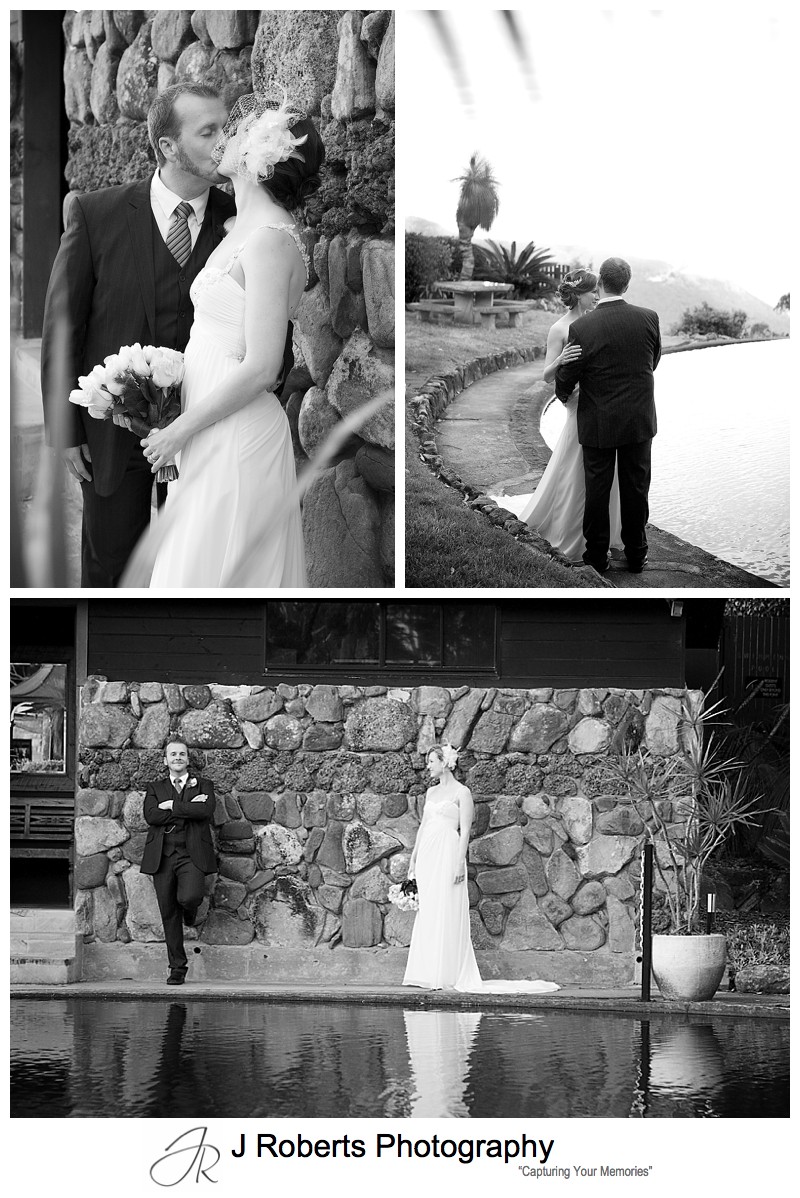 Stunning B&W images of a bride and groom - sydney wedding photography 